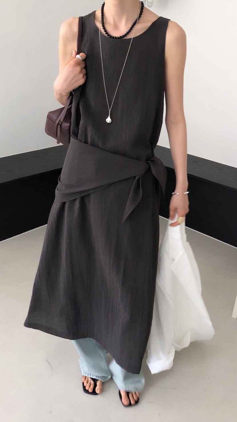 OVER RICH韓國代購女士新款熱賣休閑連衣裙不含絲巾圍巾OVER RICH連衣裙