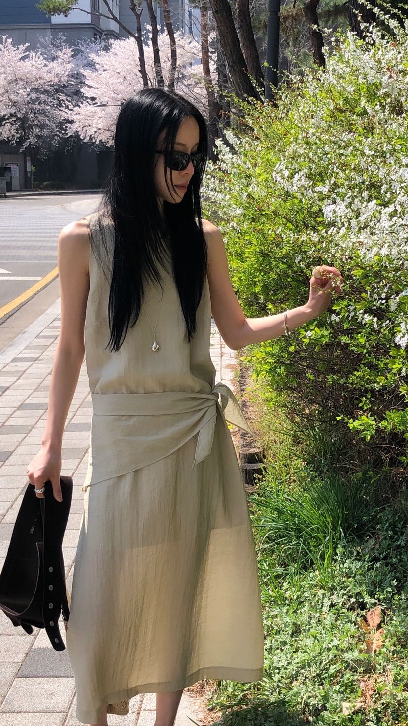 OVER RICH韓國代購女士新款熱賣休閑連衣裙不含絲巾圍巾OVER RICH連衣裙