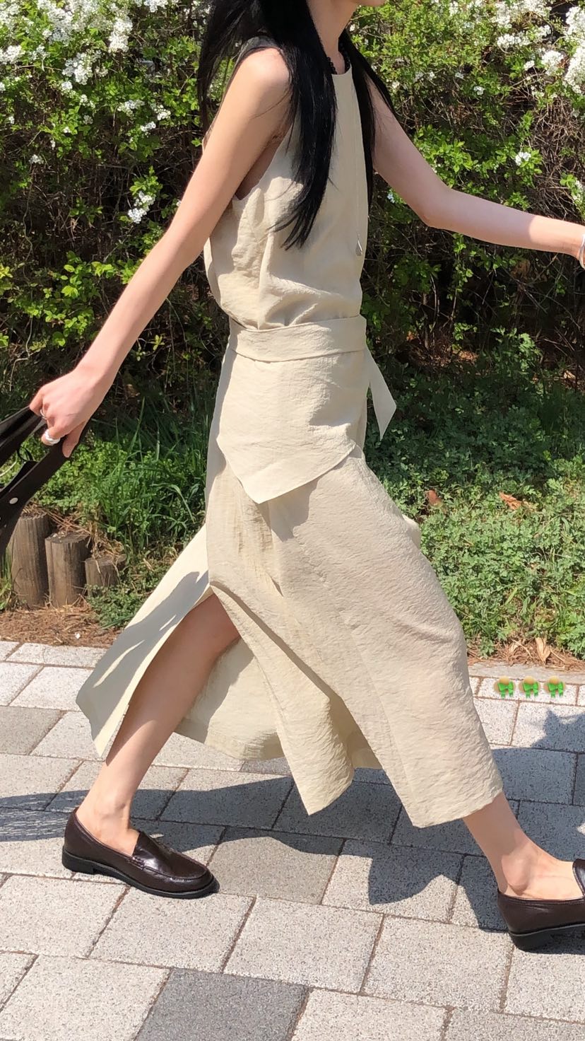 OVER RICH韓國代購女士新款熱賣休閑連衣裙不含絲巾圍巾OVER RICH連衣裙