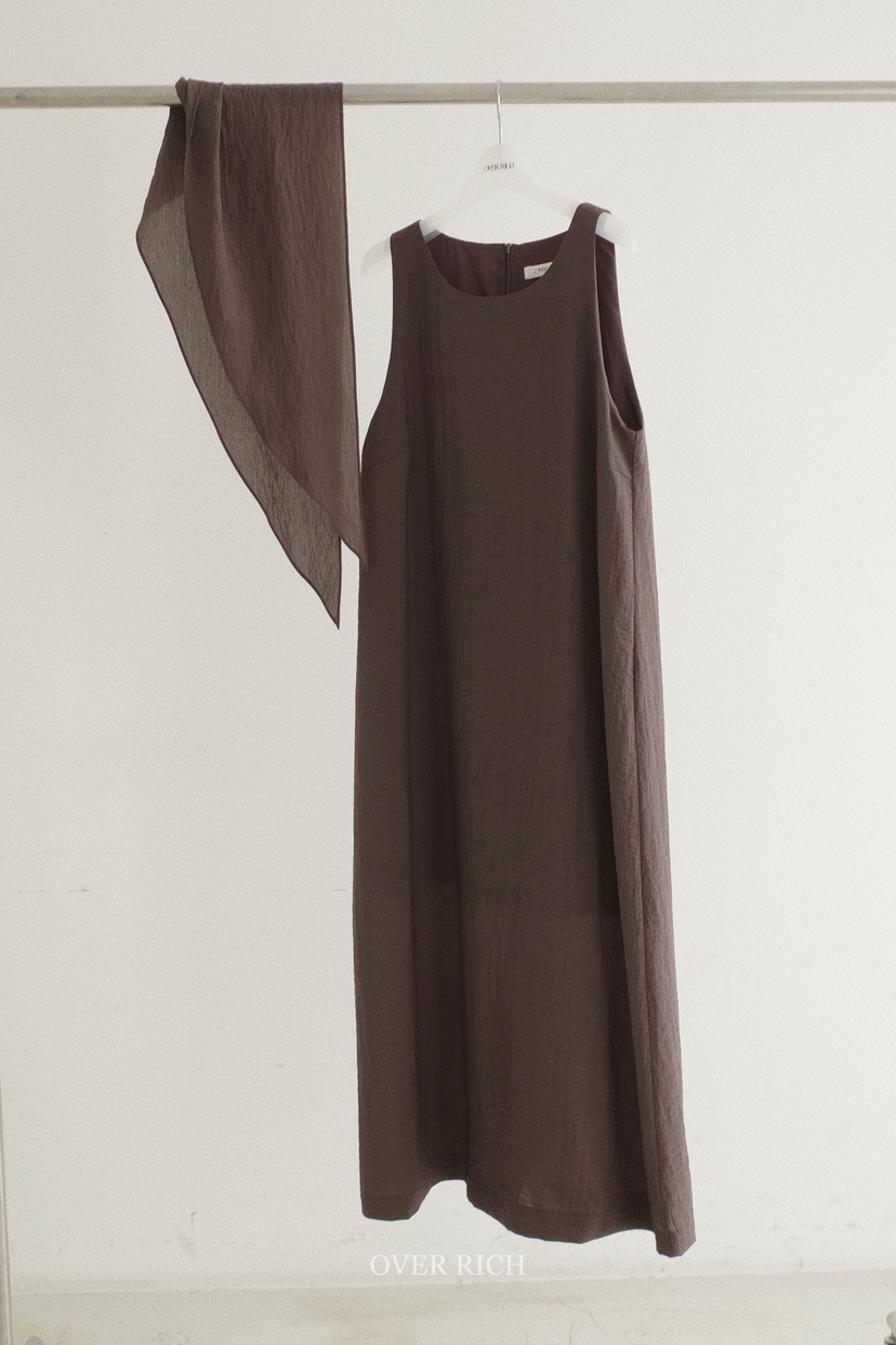 OVER RICH韓國代購女士新款熱賣休閑連衣裙不含絲巾圍巾OVER RICH連衣裙圖色2