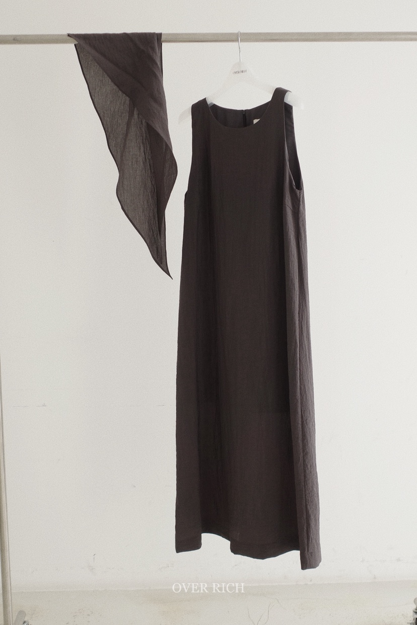 OVER RICH韓國代購女士新款熱賣休閑連衣裙不含絲巾圍巾OVER RICH連衣裙圖色3