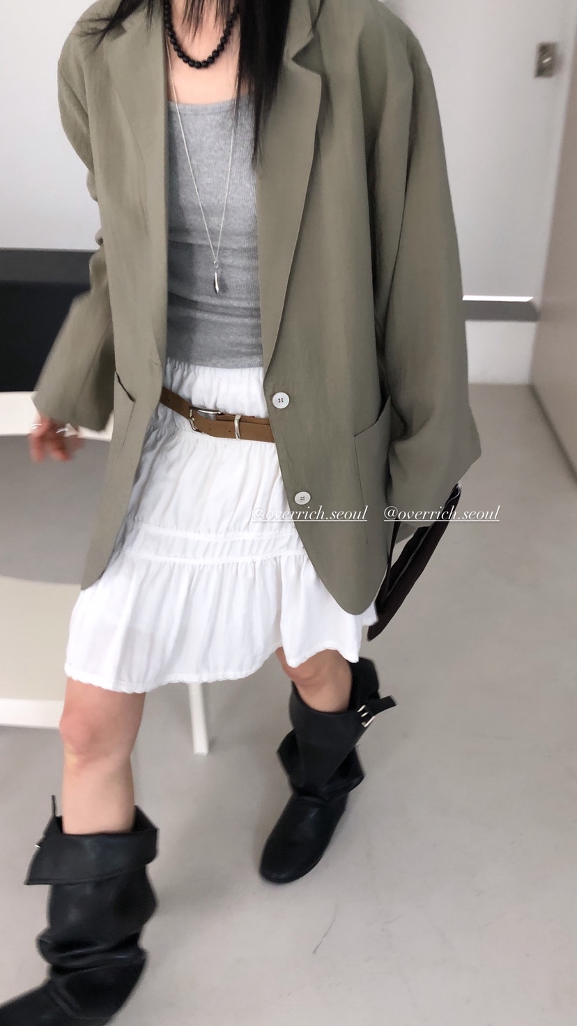 OVER RICH韓國直郵實拍女裝新款職業26春夏推薦休閑夾克OVER RICH夾克