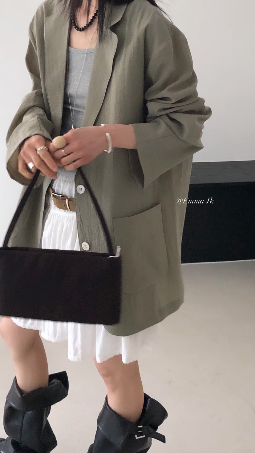 OVER RICH韓國直郵實拍女裝新款職業26春夏推薦休閑夾克OVER RICH夾克