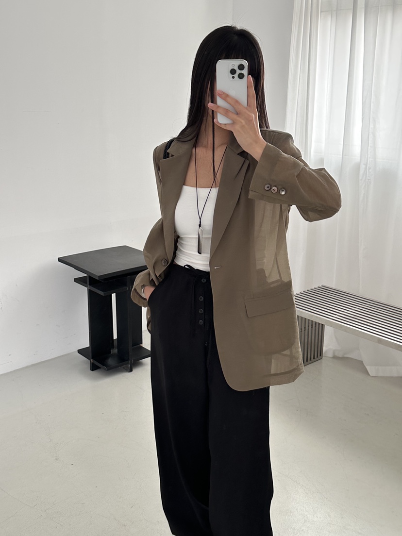 LE VASE韓國代購女士新款26春夏時尚職業熱賣推薦休閑夾克LE VASE夾克