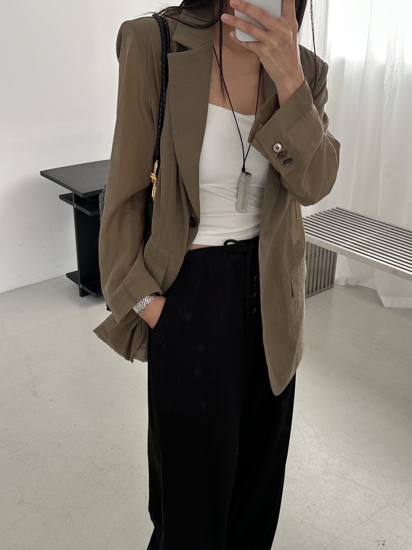 LE VASE韓國代購女士新款26春夏時尚職業熱賣推薦休閑夾克LE VASE夾克