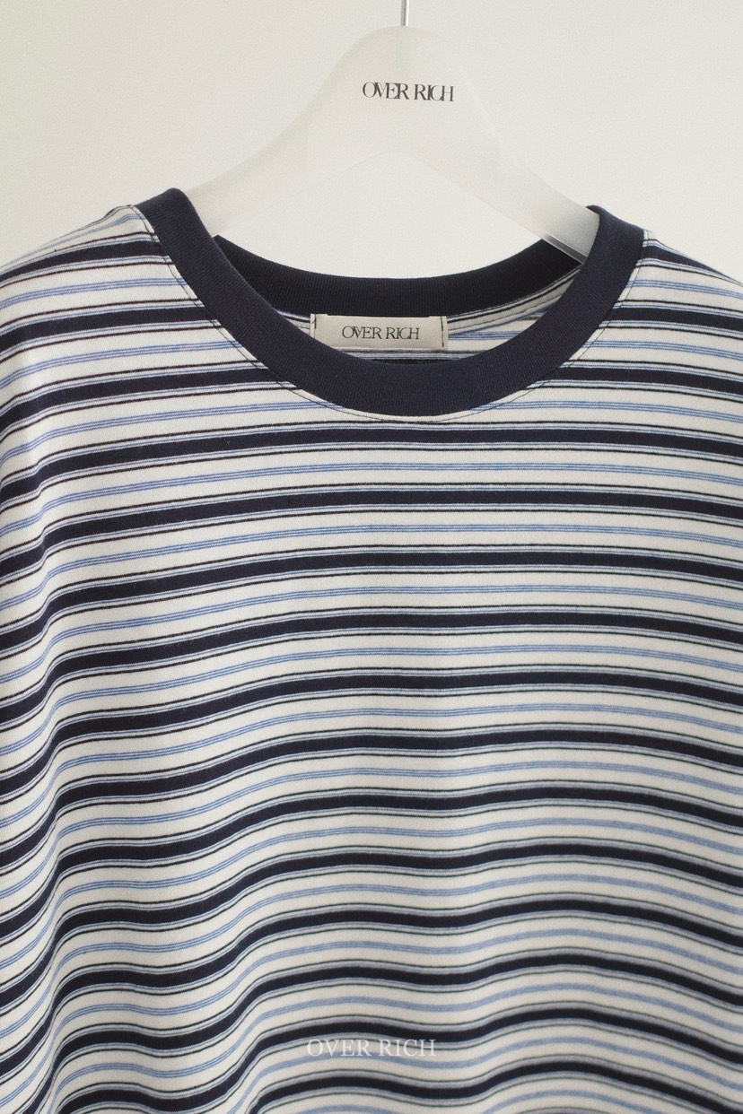 OVER RICH韓國東大門代購女士新品職業推薦26春夏T恤條紋OVER RICHT恤