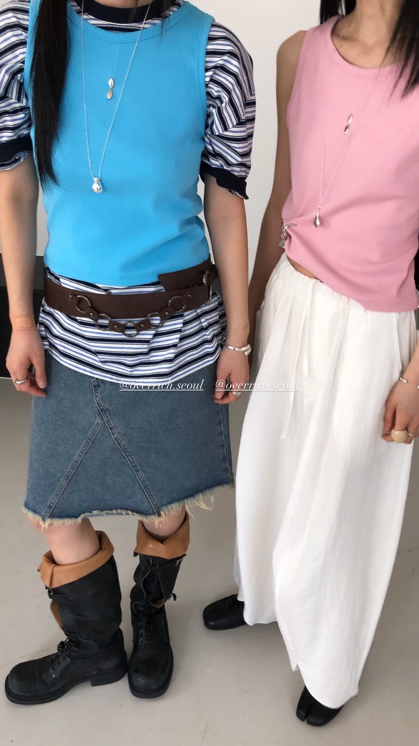 OVER RICH韓國東大門代購女士新品職業推薦26春夏T恤條紋OVER RICHT恤