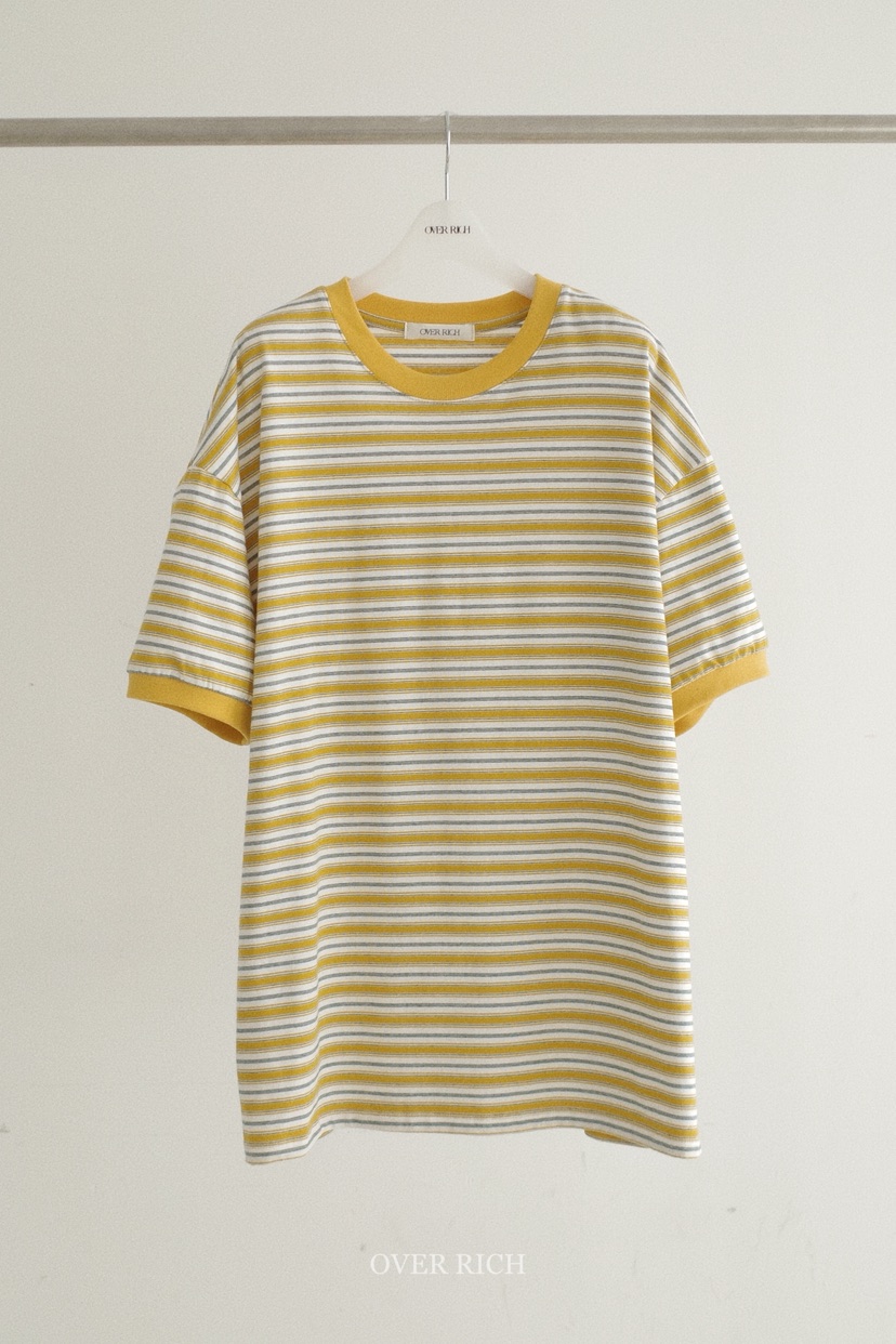 OVER RICH韓國東大門代購女士新品職業推薦26春夏T恤條紋OVER RICHT恤圖色2