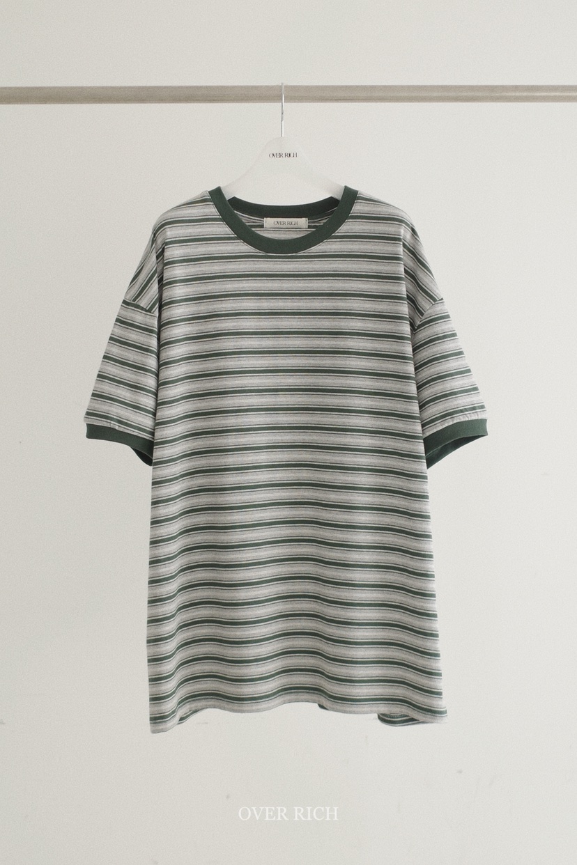 OVER RICH韓國東大門代購女士新品職業推薦26春夏T恤條紋OVER RICHT恤圖色3