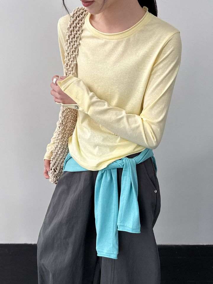 STAY HERE韓國東大門代購女士新品休閑推薦時尚職業T恤紐扣STAY HERET恤