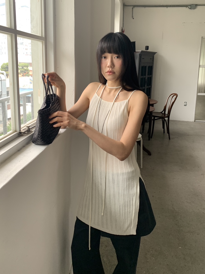 BAKING POWDER韓國東大門直郵女裝新款推薦連衣裙含脖帶BAKING POWDER連衣裙