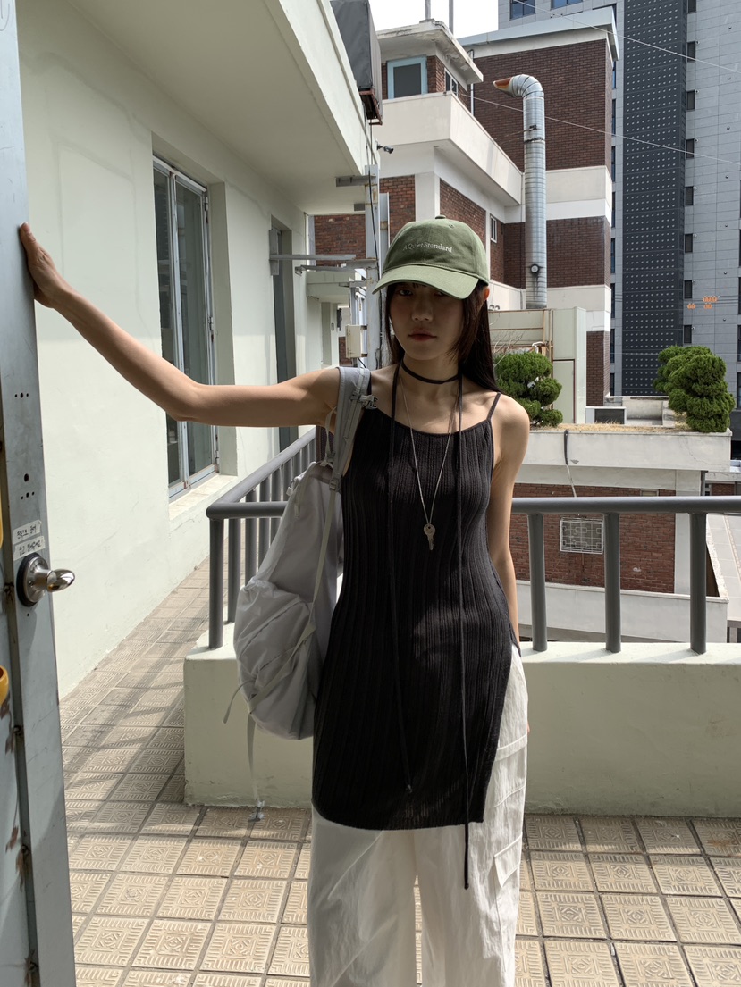 BAKING POWDER韓國東大門直郵女裝新款推薦連衣裙含脖帶BAKING POWDER連衣裙