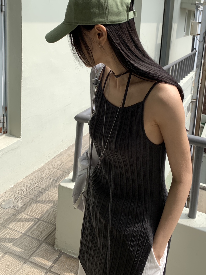 BAKING POWDER韓國東大門直郵女裝新款推薦連衣裙含脖帶BAKING POWDER連衣裙