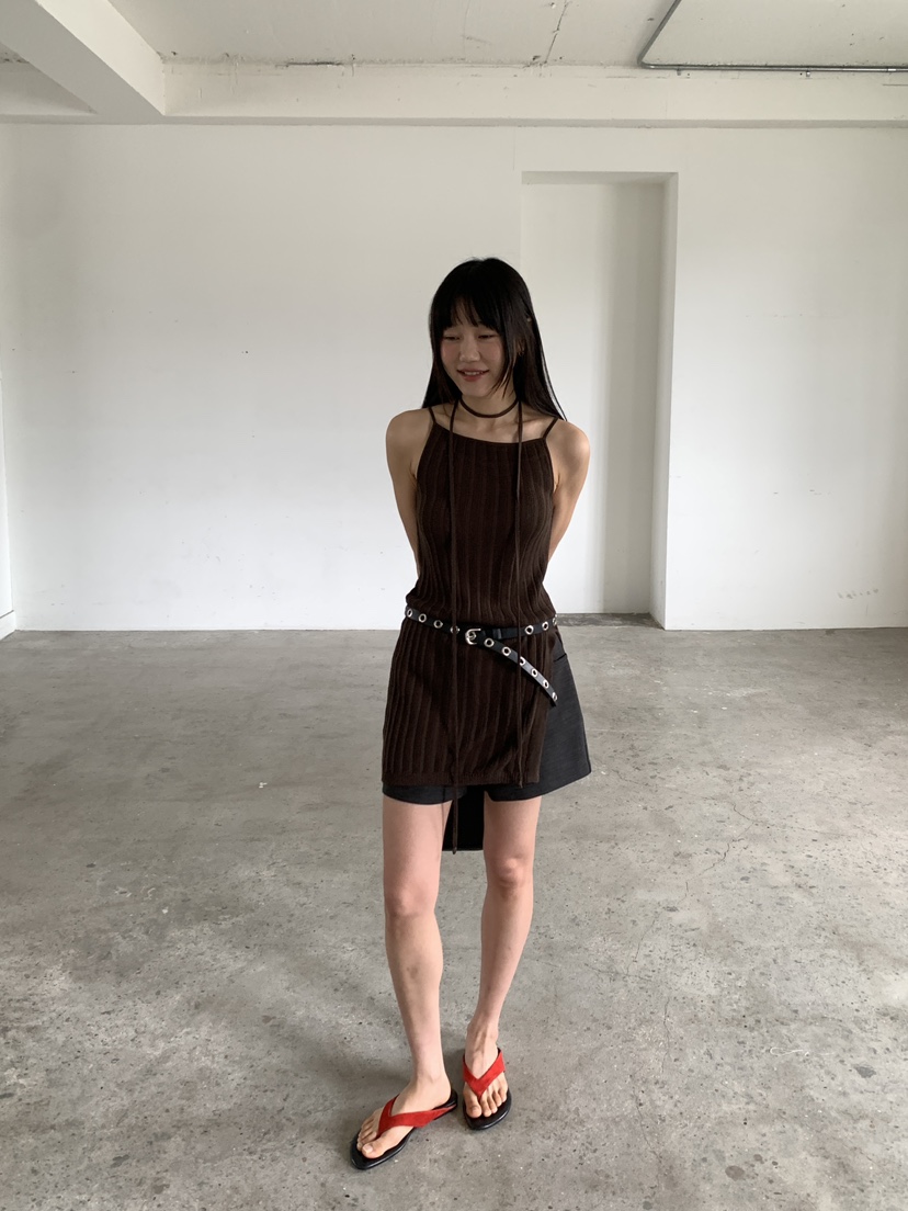 BAKING POWDER韓國東大門直郵女裝新款推薦連衣裙含脖帶BAKING POWDER連衣裙