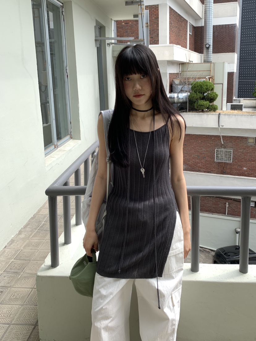 BAKING POWDER韓國東大門直郵女裝新款推薦連衣裙含脖帶BAKING POWDER連衣裙