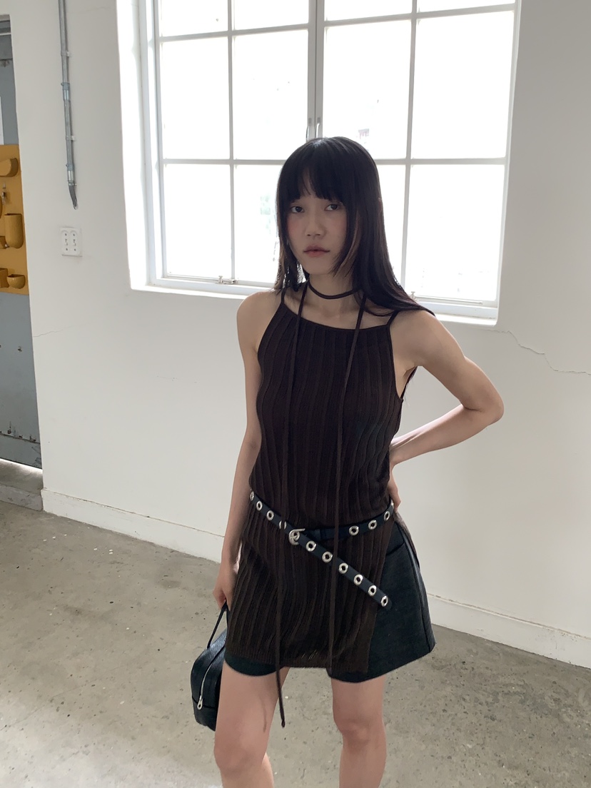 BAKING POWDER韓國東大門直郵女裝新款推薦連衣裙含脖帶BAKING POWDER連衣裙