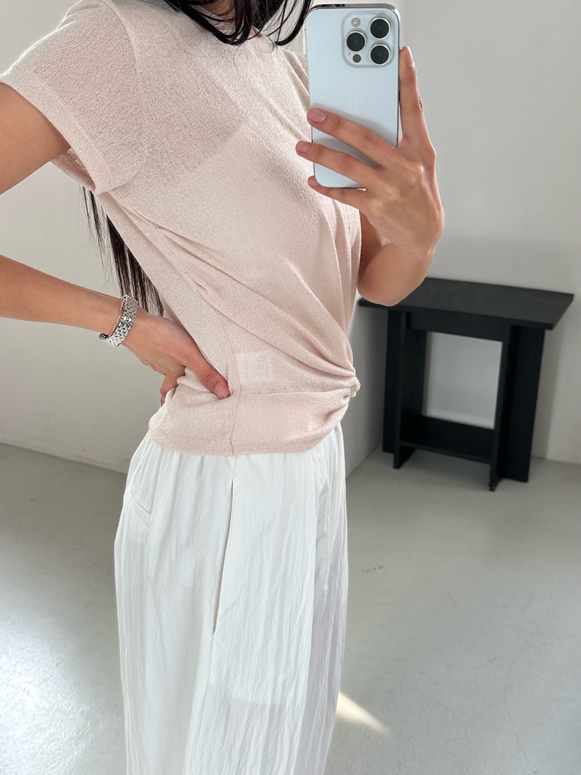 LE VASE韓國東大門代購女裝新款熱賣26春夏人氣休閑職業T恤LE VASET恤