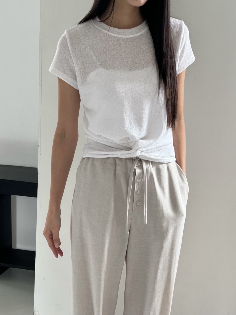 LE VASE韓國東大門代購女裝新款熱賣26春夏人氣休閑職業T恤LE VASET恤圖色3