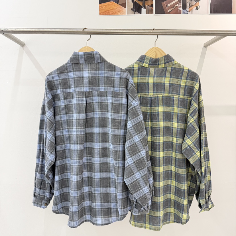 BOUND.A韓國東大門代購女士新品推薦襯衫蕾絲衫格子寬松BOUND.A襯衫/蕾絲衫