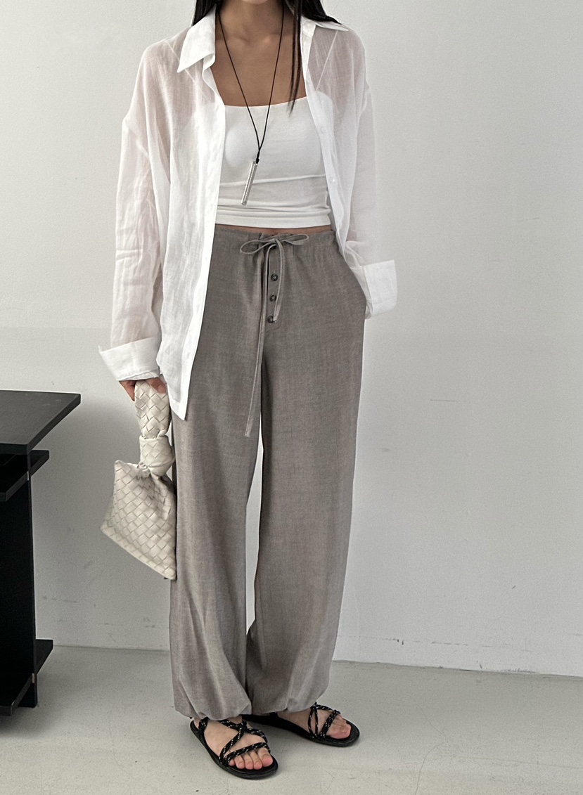 LE VASE韓國東大門代購女裝新品人氣熱賣職業休閑休閑褲LE VASE休閑褲