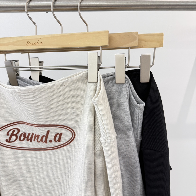 BOUND.A韓國直郵女士新款推薦時尚熱賣26春夏衛衣華夫格BOUND.A衛衣