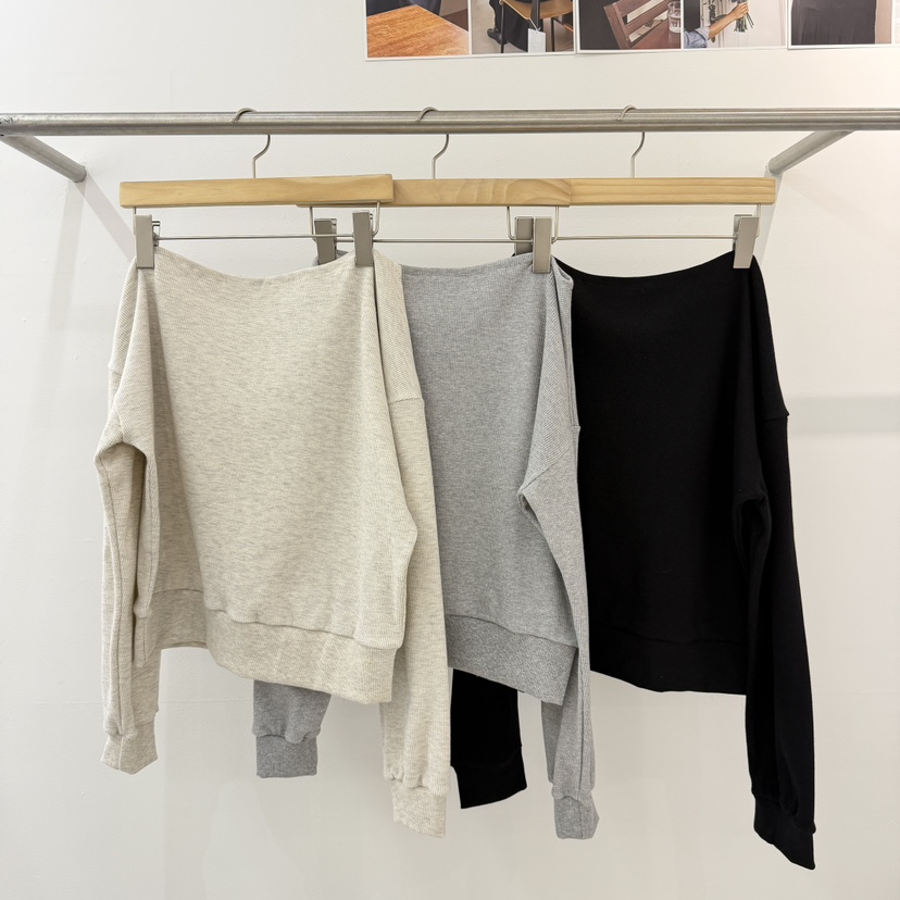 BOUND.A韓國直郵女士新款推薦時尚熱賣26春夏衛衣華夫格BOUND.A衛衣