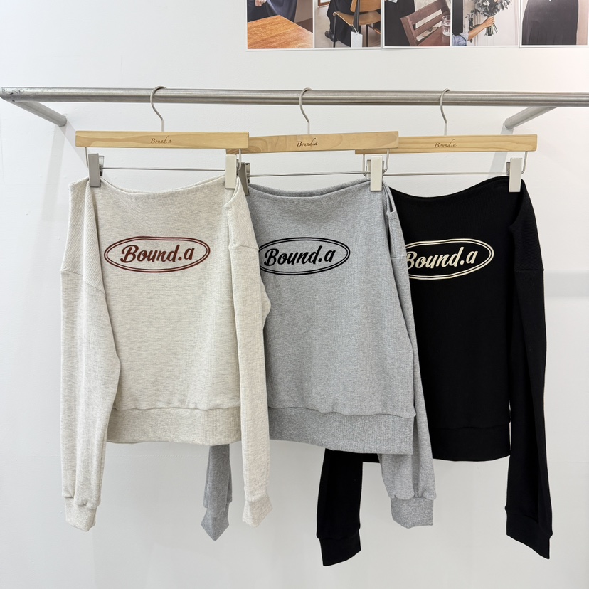 BOUND.A韓國直郵女士新款推薦時尚熱賣26春夏衛衣華夫格BOUND.A衛衣圖色3左三色