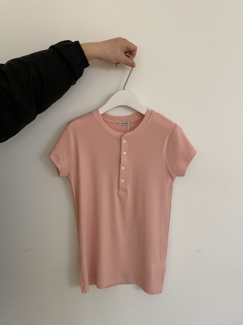 JEONG GAM STUDIOS韓國直郵實拍女士新品休閑人氣T恤紐扣JEONG GAM STUDIOST恤圖色4