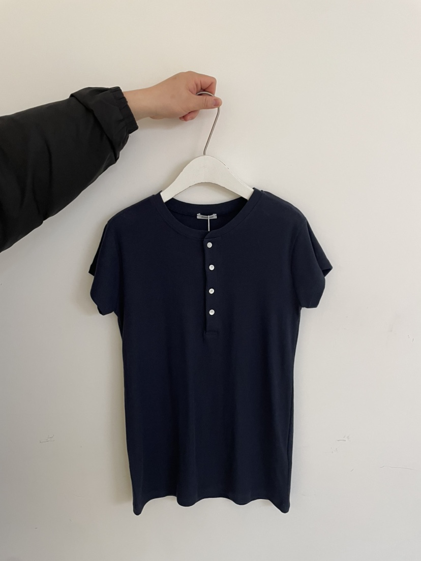 JEONG GAM STUDIOS韓國直郵實拍女士新品休閑人氣T恤紐扣JEONG GAM STUDIOST恤圖色5