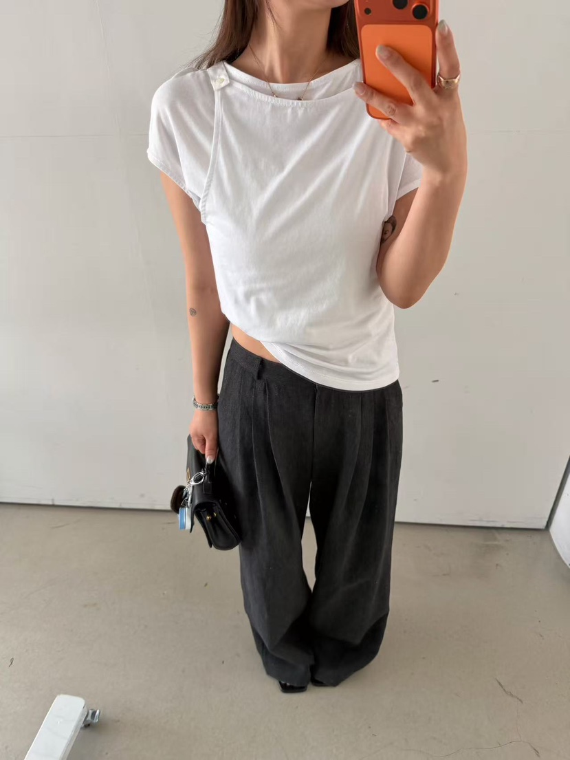 OLI SEOUL韓國直郵實拍女裝新品26春夏休閑推薦熱賣人氣T恤OLI SEOULT恤