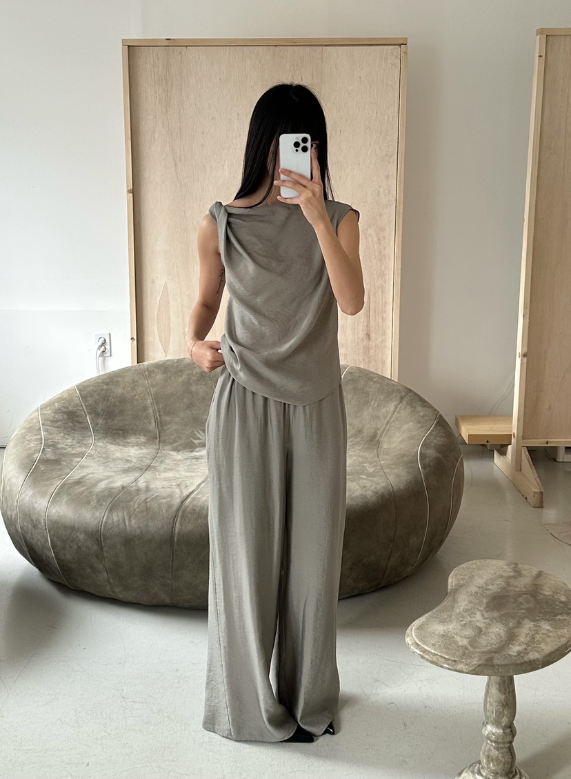 LE VASE韓國直郵實拍女裝新品休閑時尚職業26春夏休閑褲LE VASE休閑褲