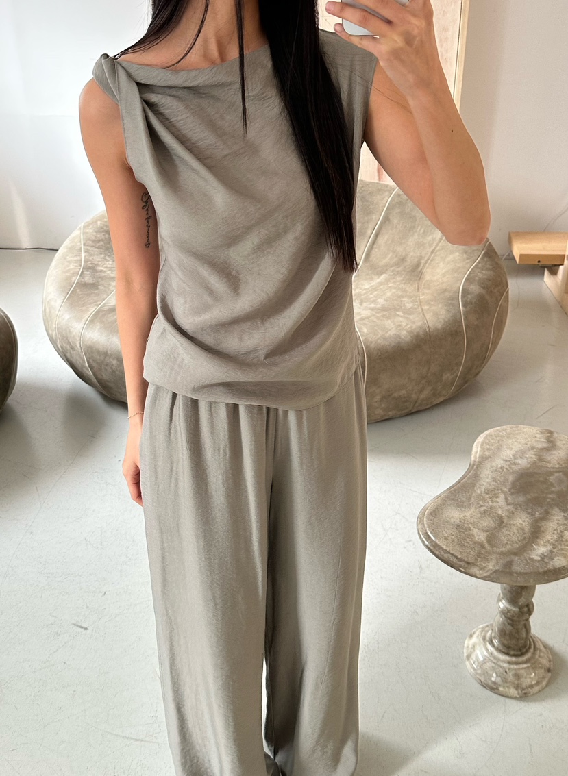 LE VASE韓國直郵實拍女裝新品休閑時尚職業26春夏休閑褲LE VASE休閑褲