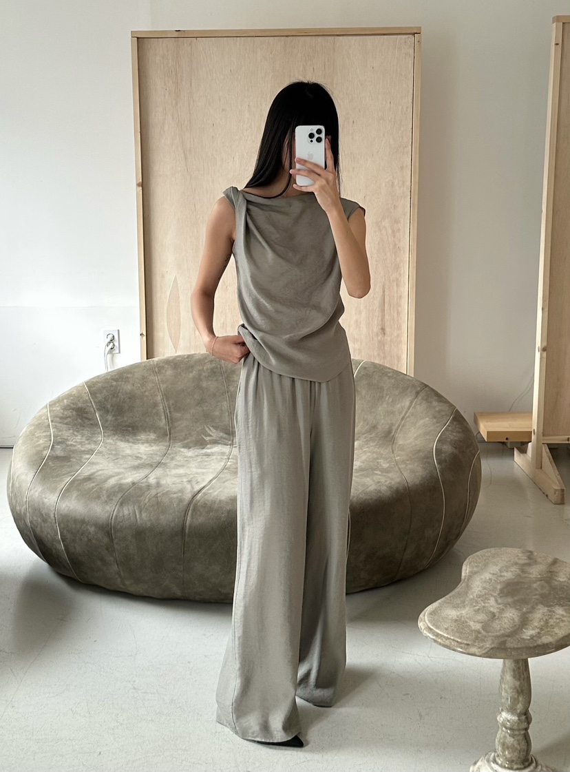 LE VASE韓國直郵實拍女裝新品休閑時尚職業26春夏休閑褲LE VASE休閑褲