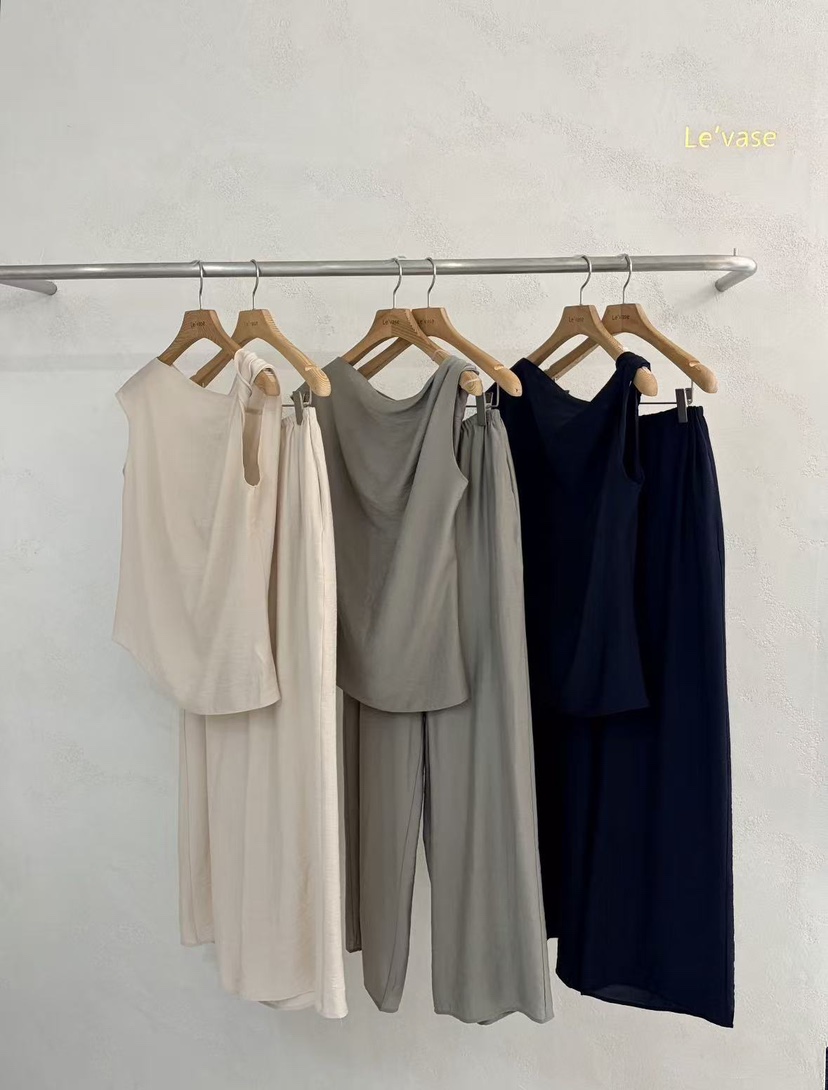 LE VASE韓國直郵實拍女裝新品休閑時尚職業26春夏休閑褲LE VASE休閑褲