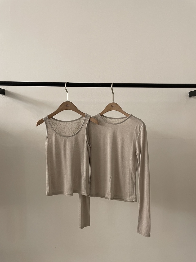 2DA/DARIMI-P韓國代購女裝新款休閑推薦時尚熱賣26春夏套裝2DA/DARIMI-P套裝圖色2米色