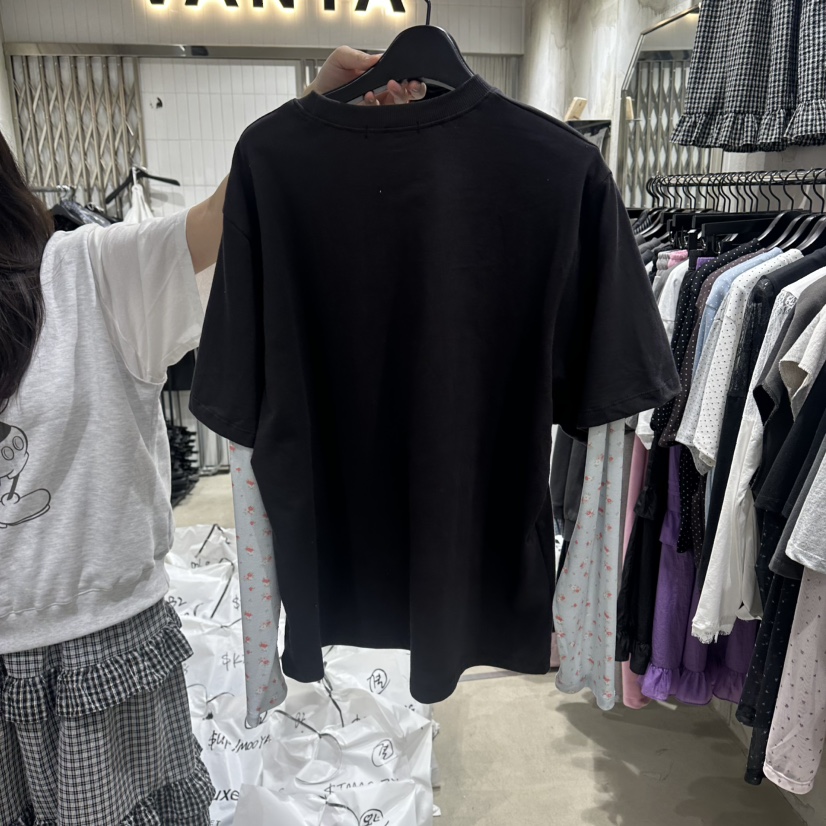 VANTA韓國直郵女裝新品26春夏休閑推薦人氣職業時尚長袖T恤VANTA長袖T恤