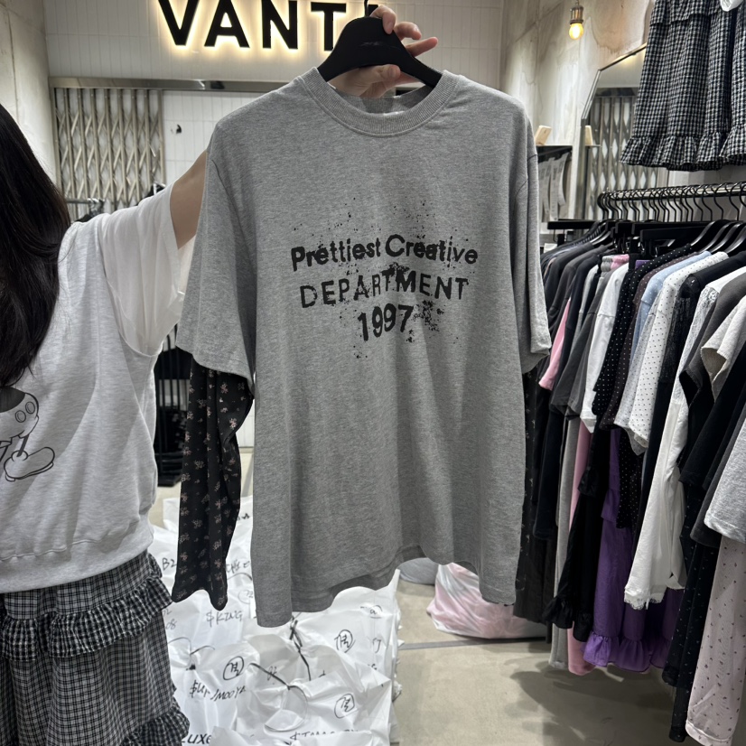 VANTA韓國直郵女裝新品26春夏休閑推薦人氣職業時尚長袖T恤VANTA長袖T恤圖色1