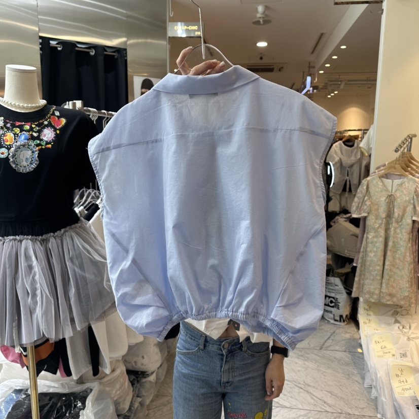 CHEAP-CHIC韓國東大門代購女士新款推薦人氣襯衫蕾絲衫系帶CHEAP-CHIC/CHARLES THE SECOND襯衫/蕾絲衫