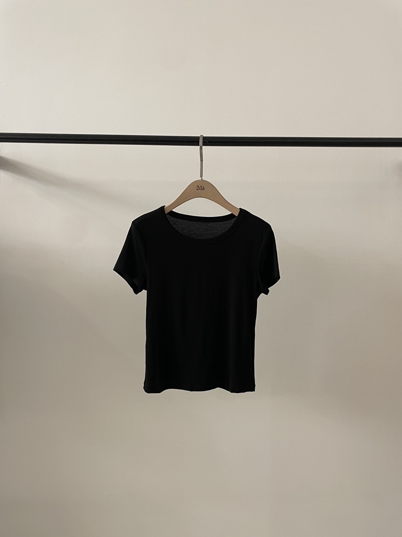 2DA/DARIMI-P韓國東大門直郵女裝新款26春夏時尚推薦T恤2DA/DARIMI-PT恤圖色4黑色