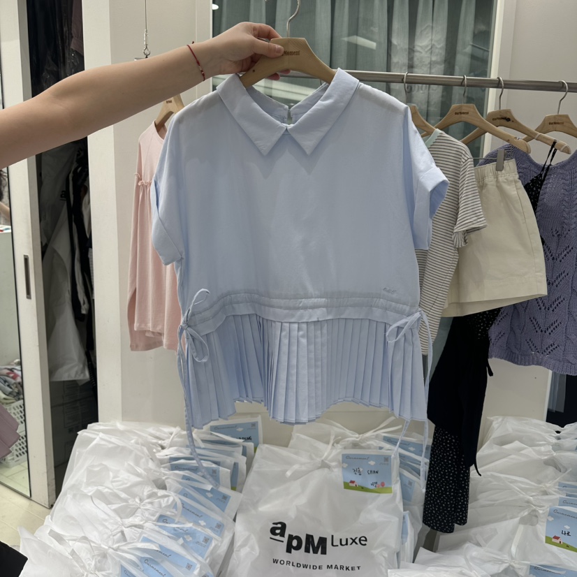 OURMOMENT韓國代購女裝新品時尚26春夏職業人氣襯衫蕾絲衫OURMOMENT襯衫/蕾絲衫圖色3