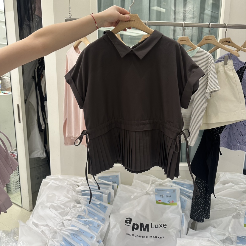 OURMOMENT韓國代購女裝新品時尚26春夏職業人氣襯衫蕾絲衫OURMOMENT襯衫/蕾絲衫圖色4