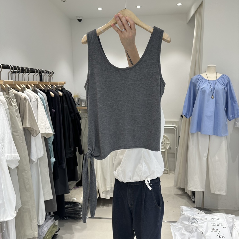 IRVINE韓國代購女士新款26春夏人氣推薦吊帶背心不含內搭IRVINE吊帶/背心