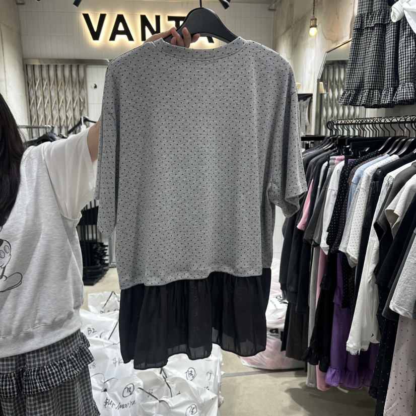 VANTA韓國東大門直郵女士新品推薦時尚人氣熱賣職業長袖T恤VANTA長袖T恤