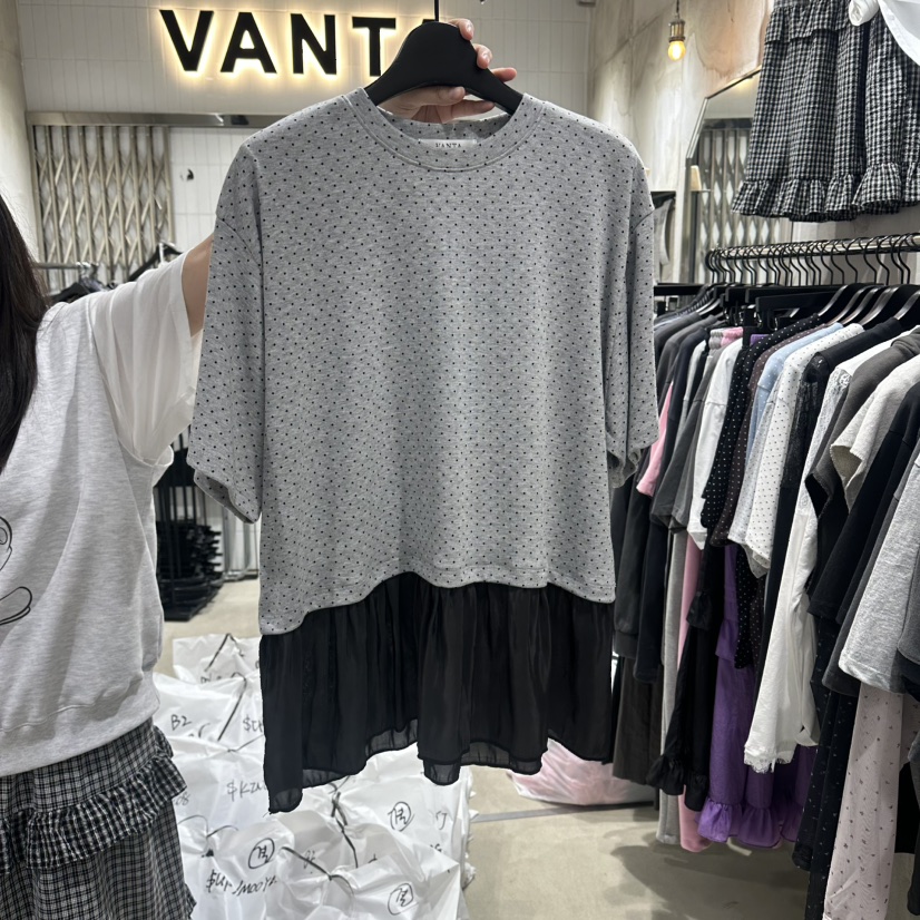 VANTA韓國東大門直郵女士新品推薦時尚人氣熱賣職業長袖T恤VANTA長袖T恤圖色2