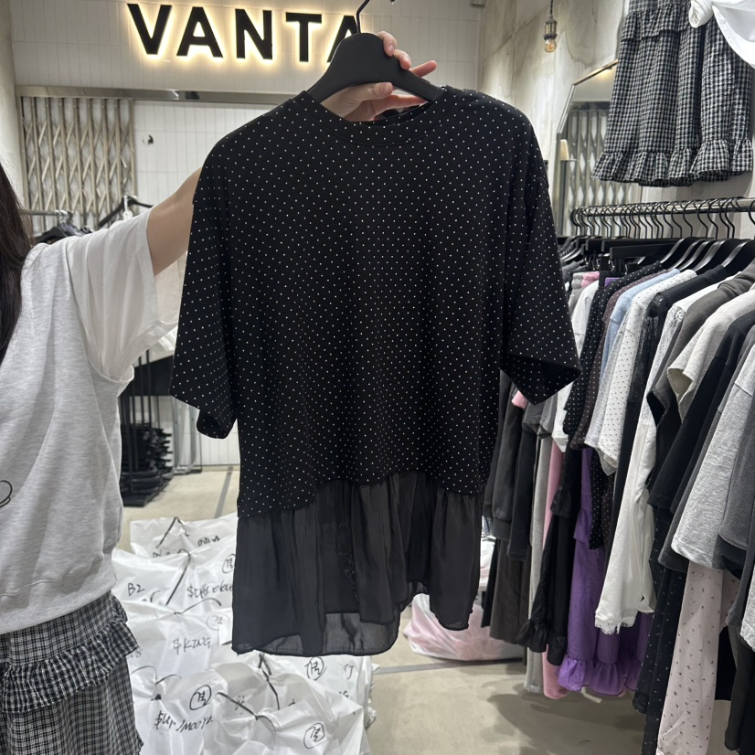 VANTA韓國東大門直郵女士新品推薦時尚人氣熱賣職業長袖T恤VANTA長袖T恤圖色3