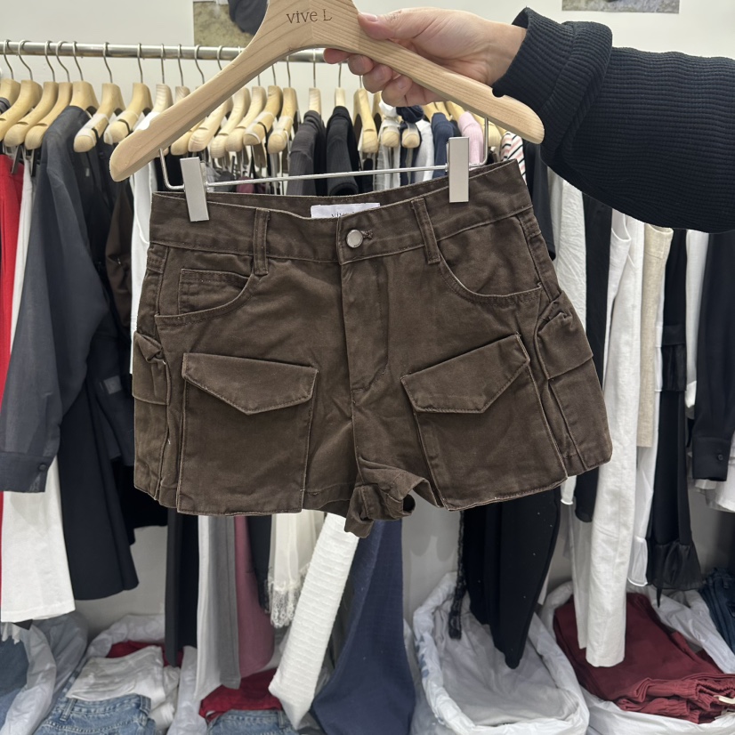 VIVEL韓國東大門直郵女士新品推薦時尚26春夏熱賣短褲工裝VIVEL短褲圖色1