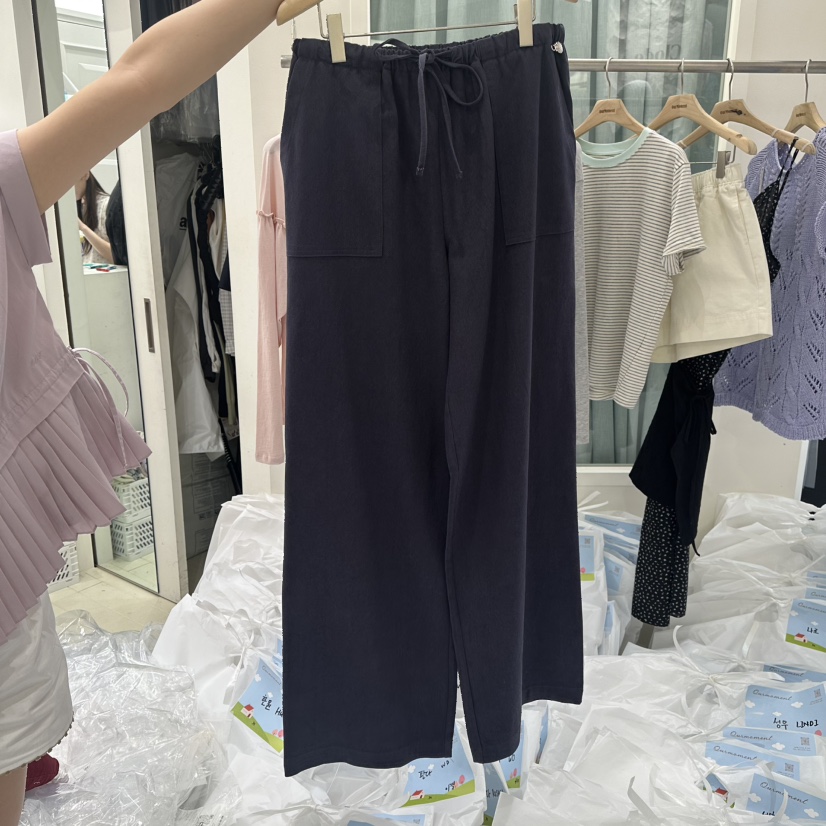 OURMOMENT韓國東大門代購女裝新品人氣推薦職業時尚休閑褲OURMOMENT休閑褲圖色3深藍色