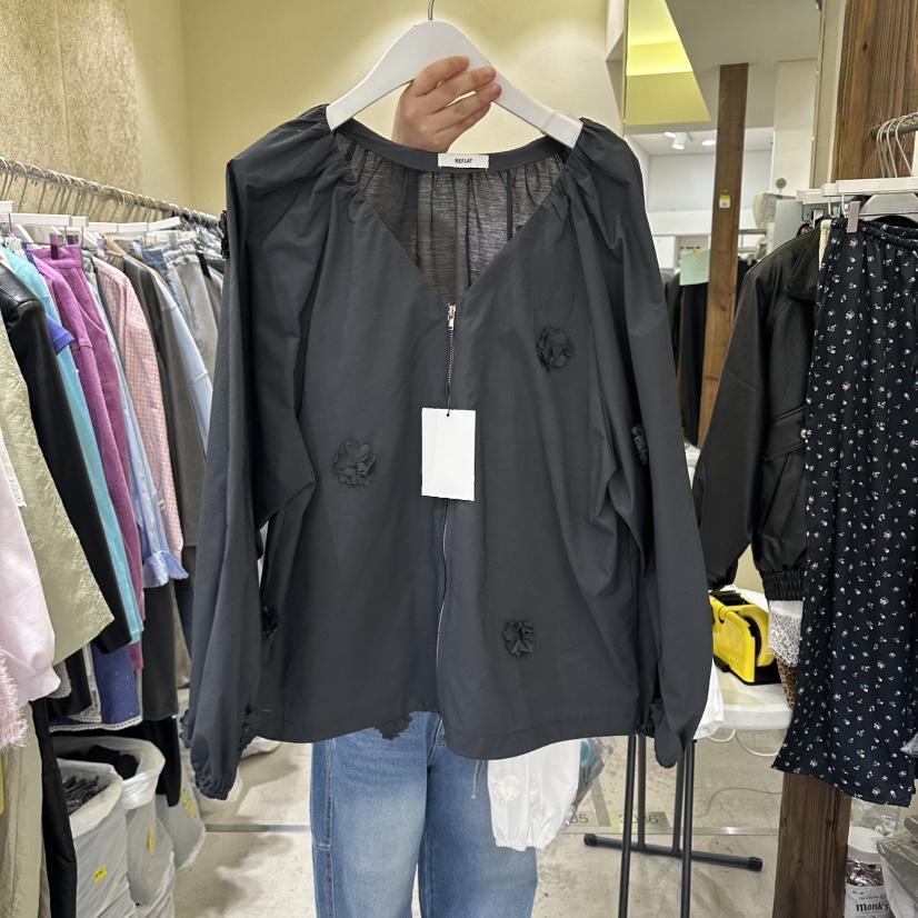 REFLAT韓國直郵實拍女士新品熱賣休閑推薦人氣襯衫蕾絲衫REFLAT襯衫/蕾絲衫圖色3