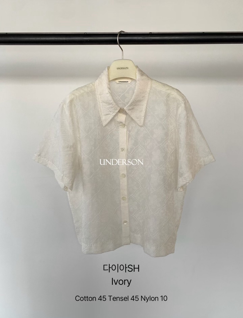 UNDERSON韓國直郵女士新品熱賣推薦職業休閑時尚襯衫蕾絲衫UNDERSON襯衫/蕾絲衫圖色1