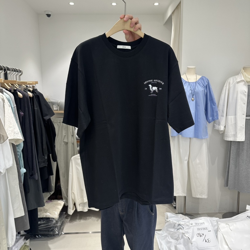 IRVINE韓國代購女裝新款推薦人氣休閑熱賣職業時尚26春夏T恤IRVINET恤圖色3